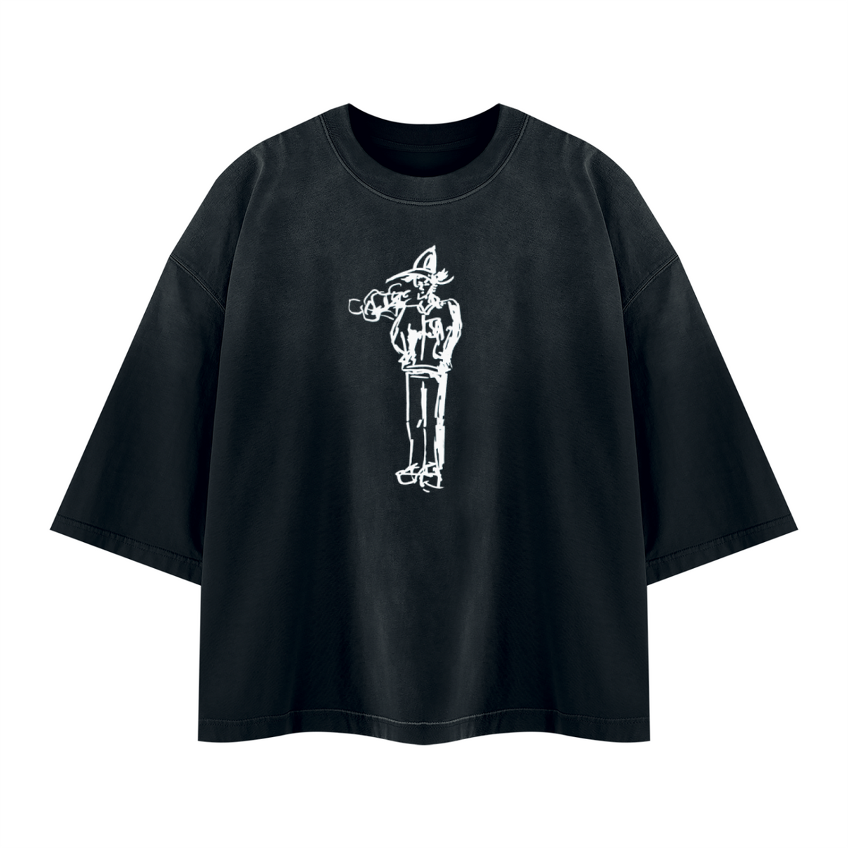 Sun Faded “Pretty Boy” Tee (Black)