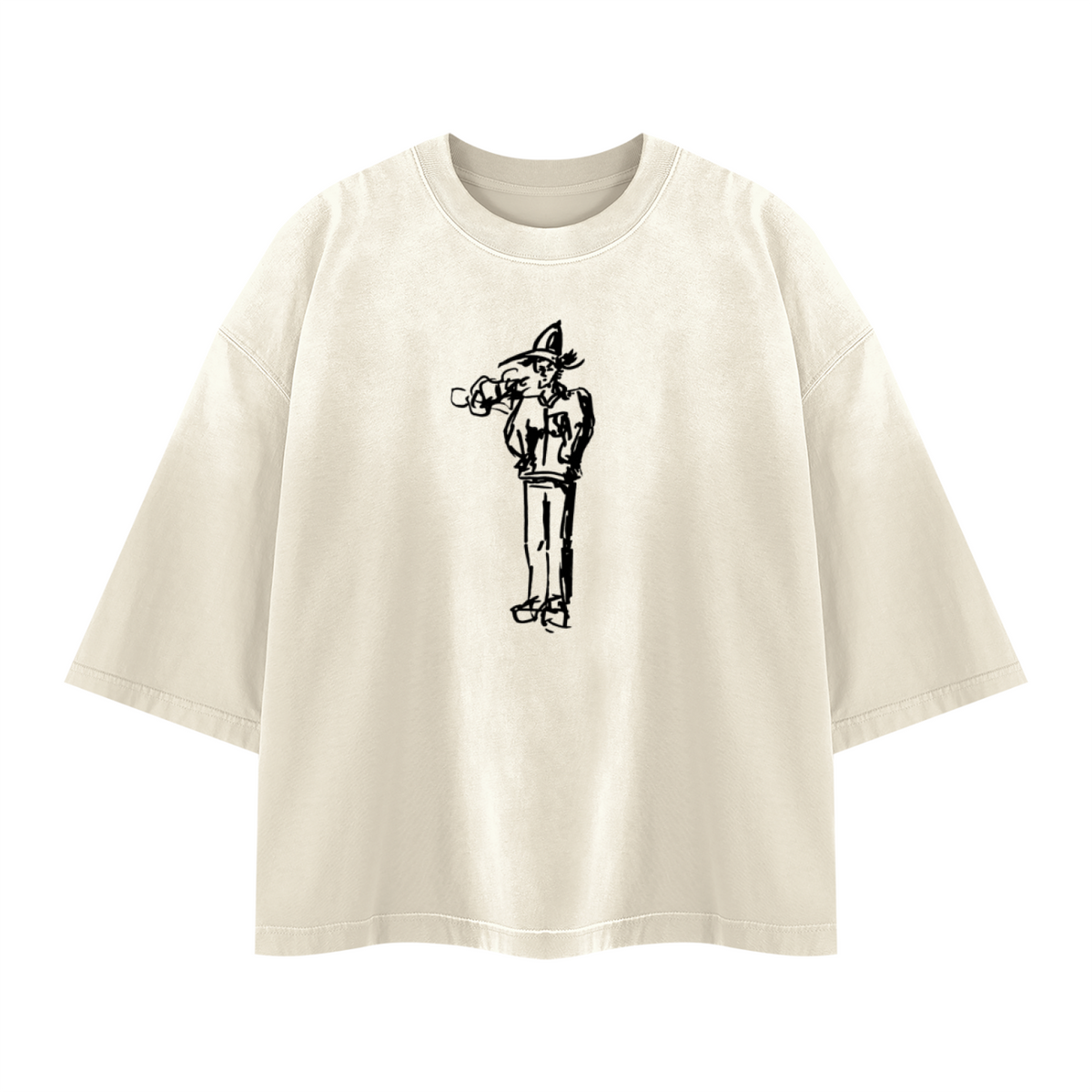 Sun Faded “Pretty Boy” Tee (Cream)